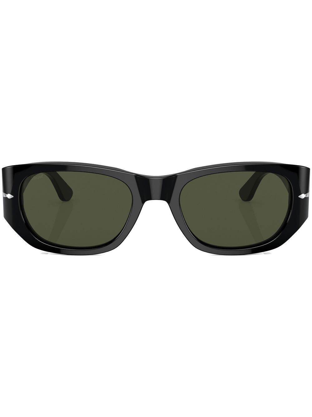 Persol 有色镜片长方形镜框太阳眼镜 - 黑色
