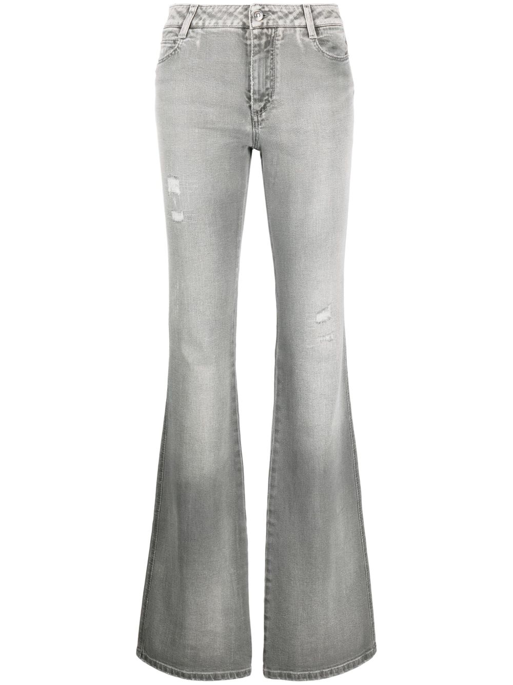 Ermanno Scervino 中腰喇叭牛仔裤 - 灰色