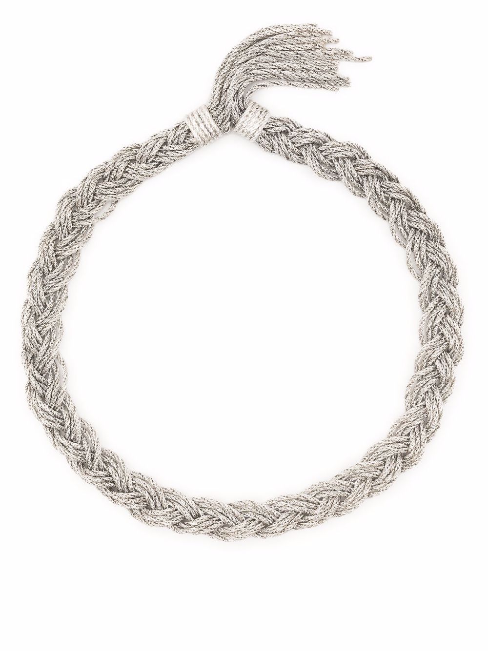 Aurelie Bidermann Miki 编织项链 - 银色