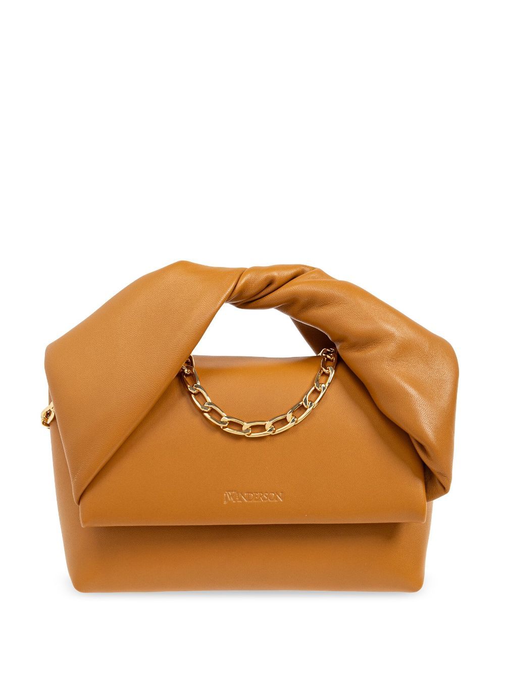 JW Anderson Twister 皮质中号手提包 - 褐色