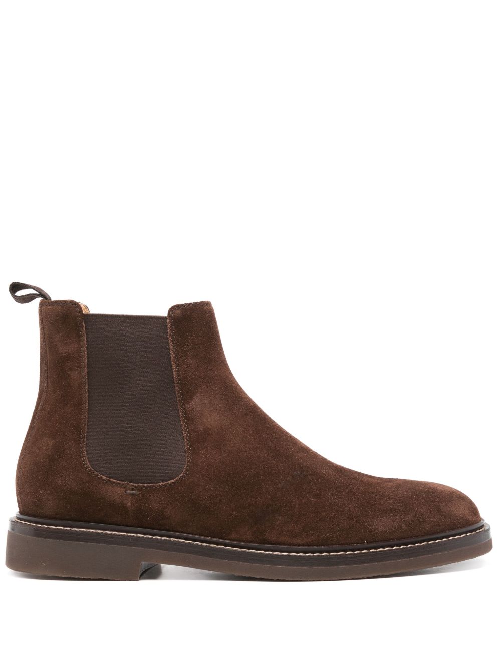 Brunello Cucinelli 绒面皮及踝靴 - 褐色