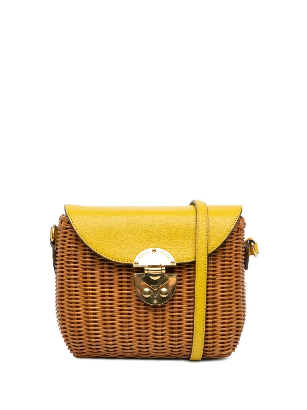 Miu Miu Pre-Owned Wicker 斜挎包（2000-2024年典藏款） - 褐色