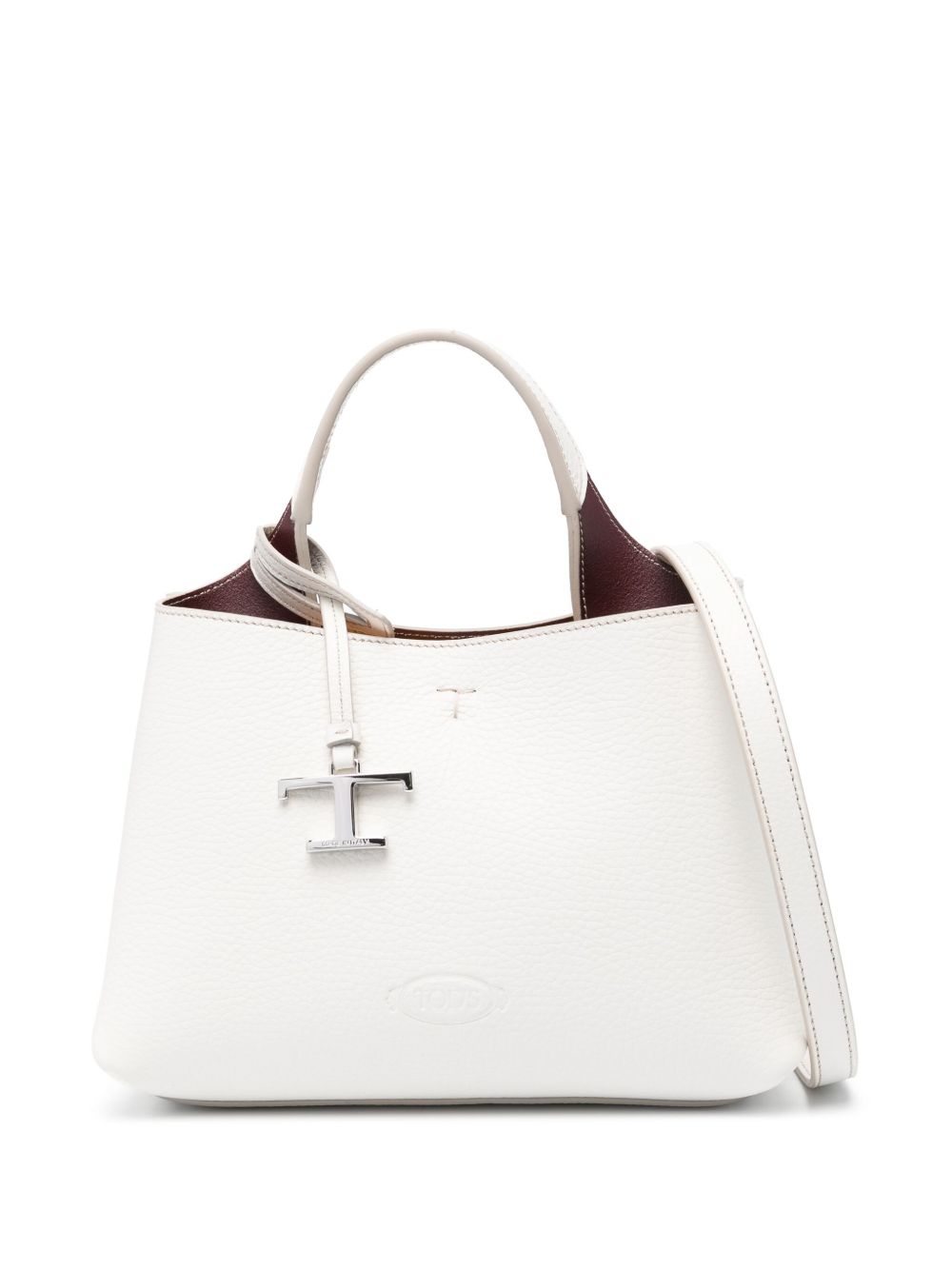 Tod's logo吊饰皮质迷你包 - 中性色