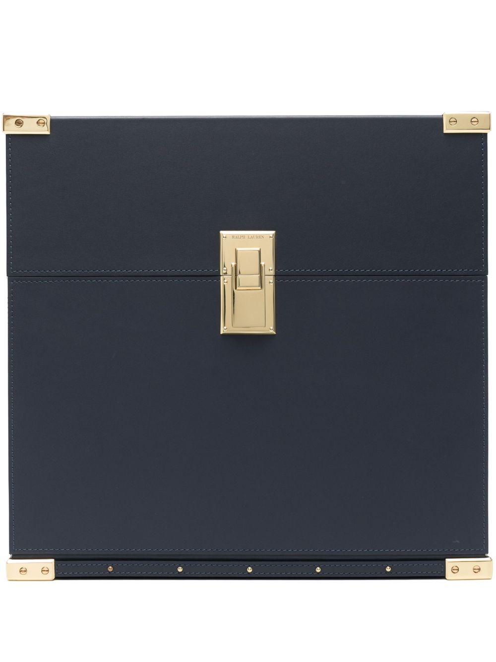Ralph Lauren Home Parker 皮质混合收纳盒（36厘米 x 34厘米） - 蓝色