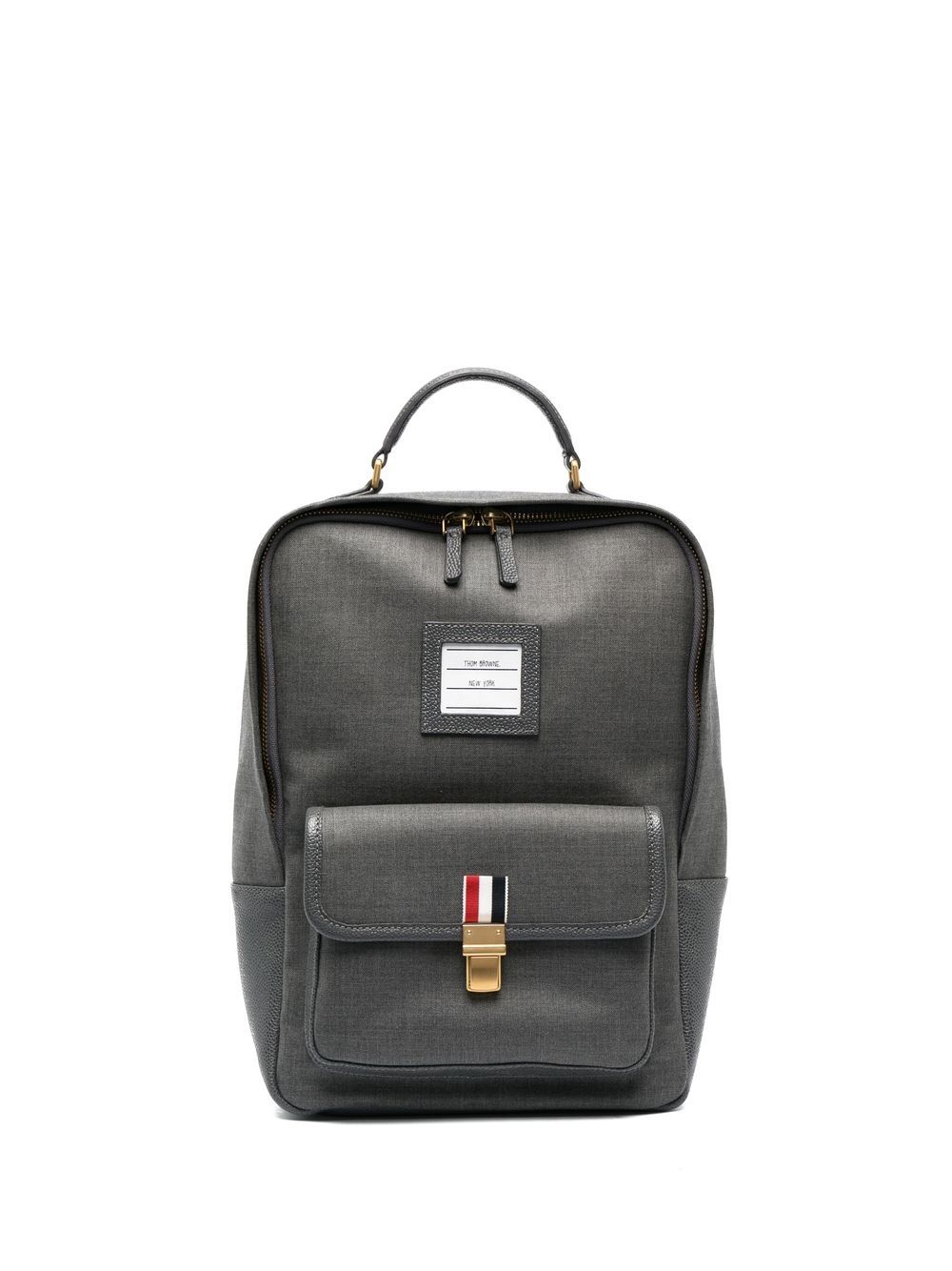 Thom Browne School 斜纹布背包 - 灰色