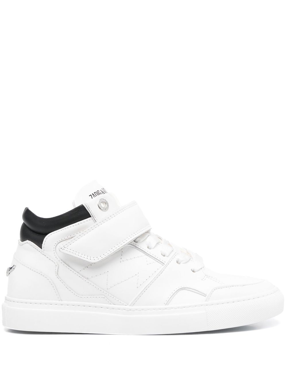 Zadig&Voltaire logo印花魔术贴运动鞋 - 白色