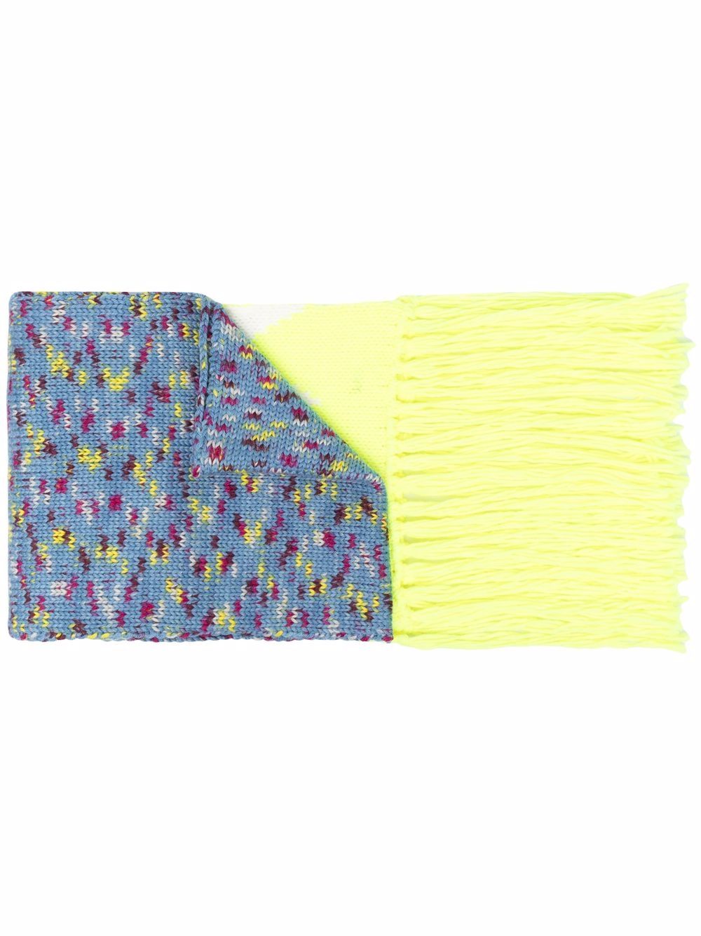 Missoni Z字形图案针织围巾 - 蓝色