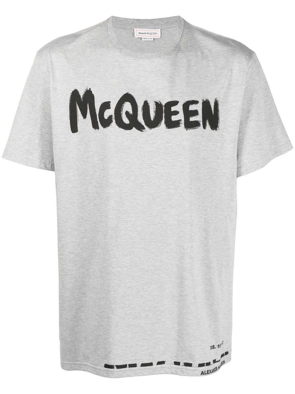 Alexander McQueen 亚历山大·麦昆 logo印花棉T恤 - 灰色