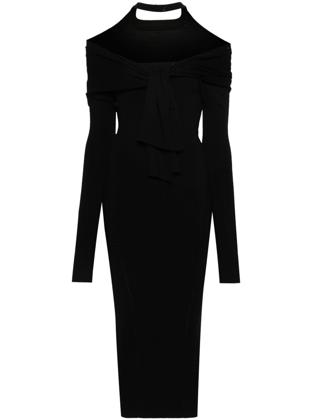 Jacquemus La Robe Doble 中长连衣裙 - 黑色