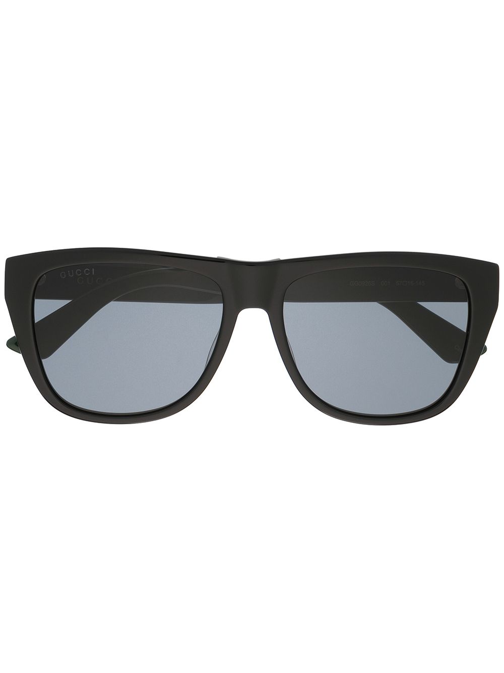 Gucci Eyewear Web 条纹D字形框太阳眼镜 - 黑色