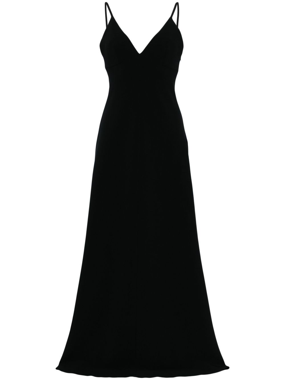 Jenny Packham Lola V领超长连衣裙 - 黑色