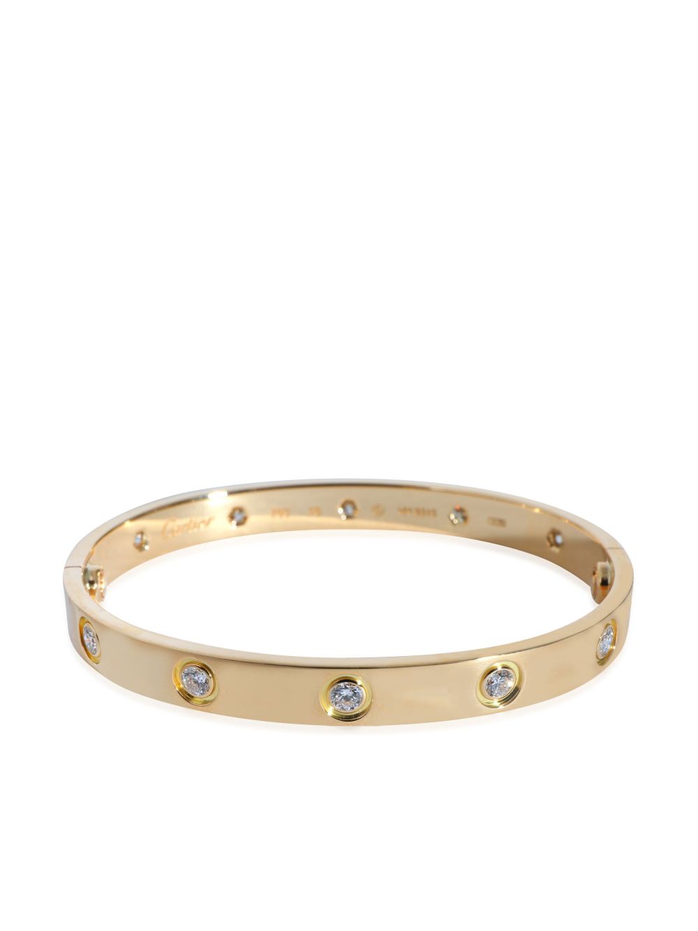 Cartier Love 18K黄金钻石手链（典藏款） - 金色