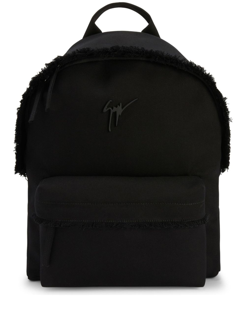 Giuseppe Zanotti 拉链棉双肩包 - 黑色
