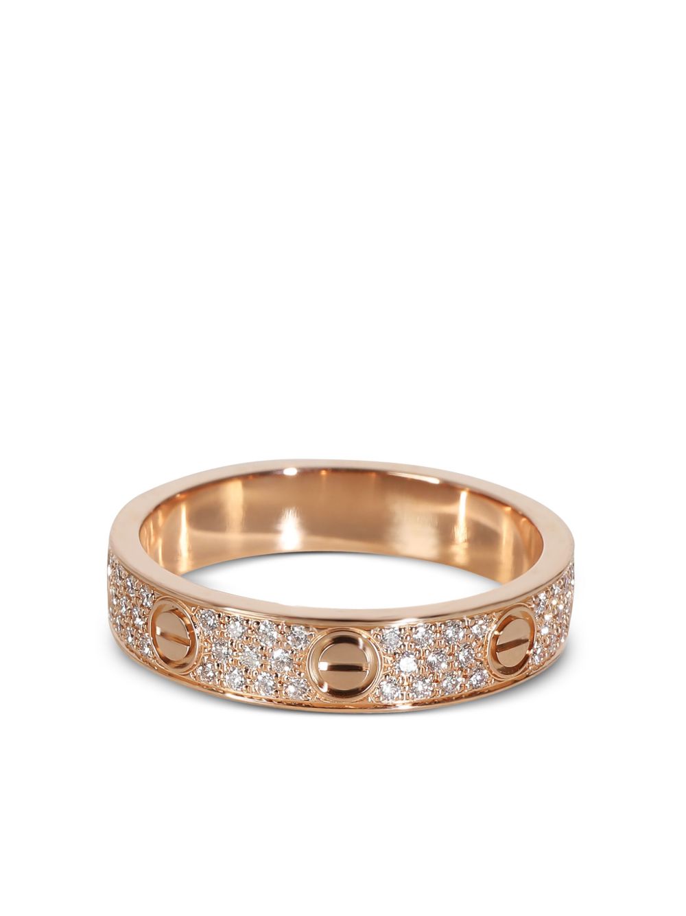 Cartier 18K玫瑰金 Love 钻石结婚戒指（典藏款） - 金色