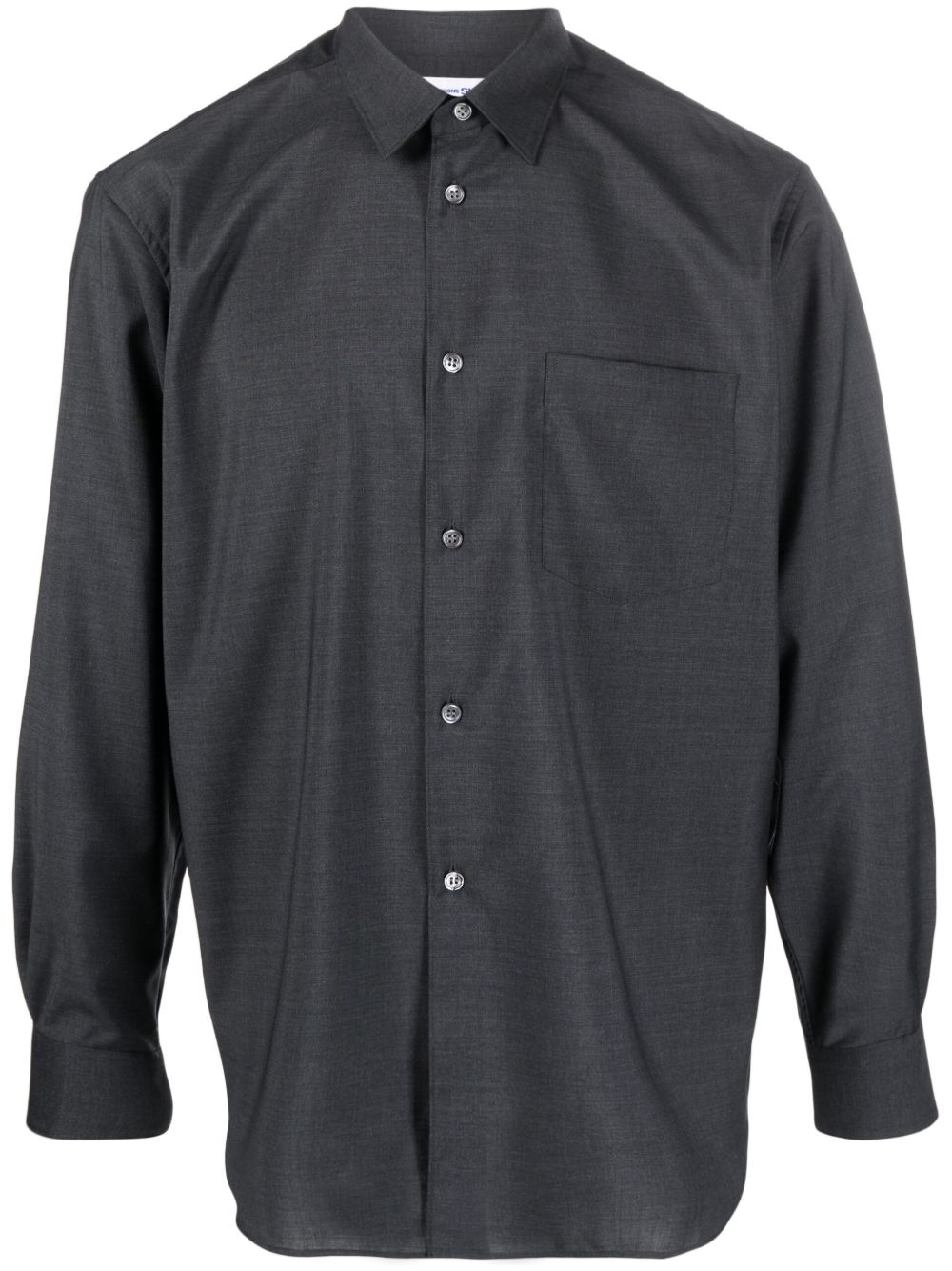 Comme Des Garçons Shirt 长袖羊毛衬衫 - 灰色