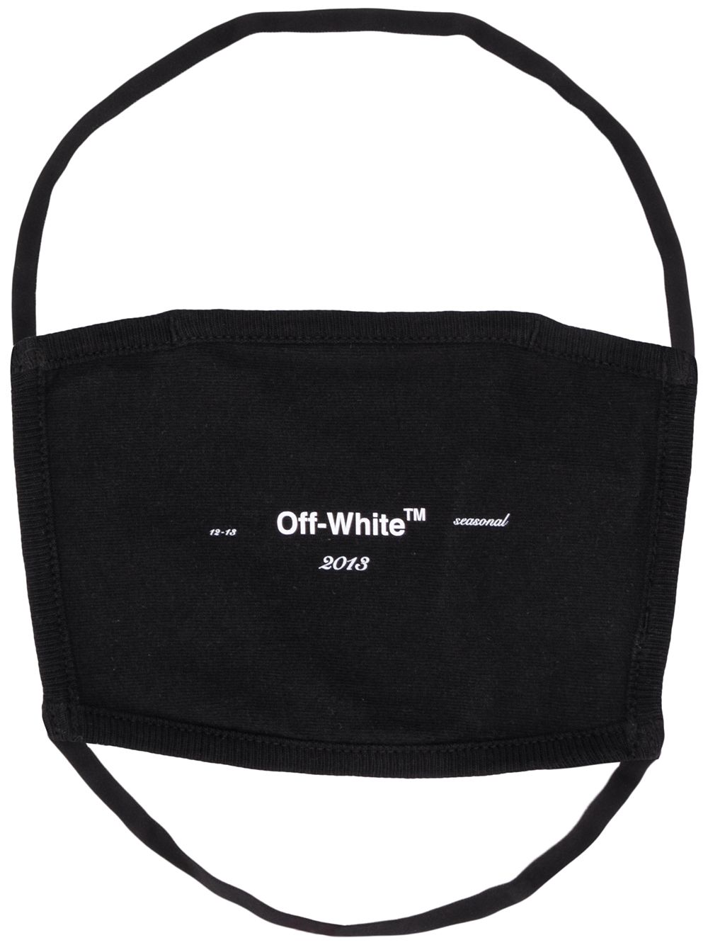Off-White logo印花口罩 - 黑色