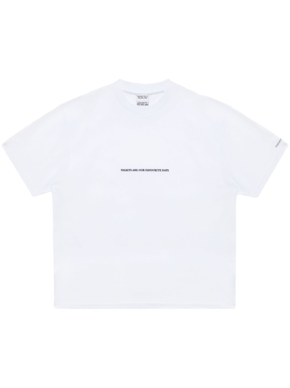 Marcelo Burlon County of Milan 标语印花棉T恤 - 白色