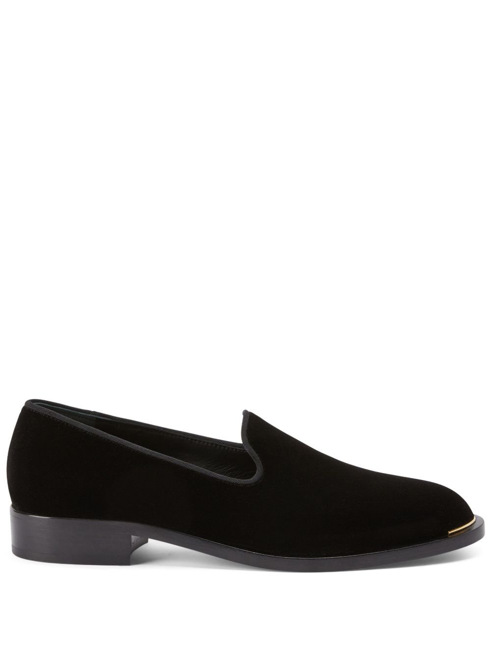 Giuseppe Zanotti Lydia 丝绒乐福鞋 - 黑色