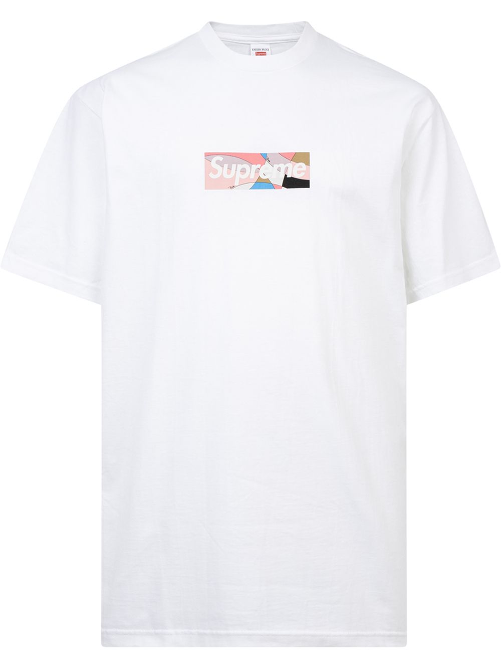 Supreme x Emilio Pucci 盒形logo T恤 - 白色
