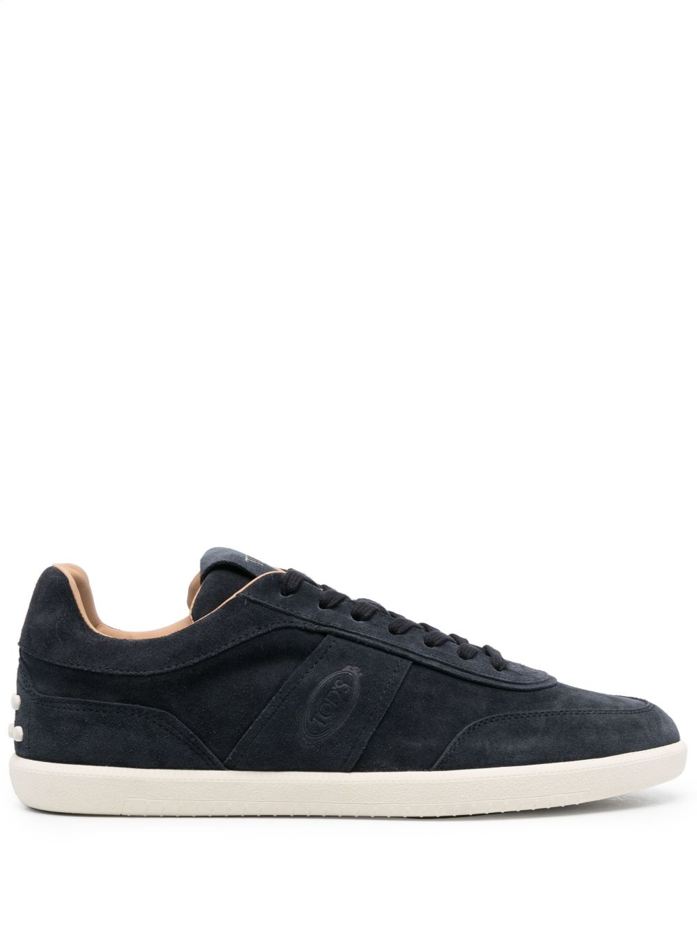 Tod's 绒面皮低帮运动鞋 - 蓝色