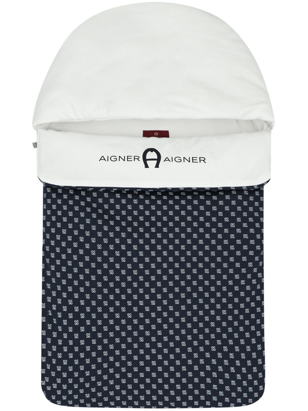Aigner Kids logo印花毯子 - 白色