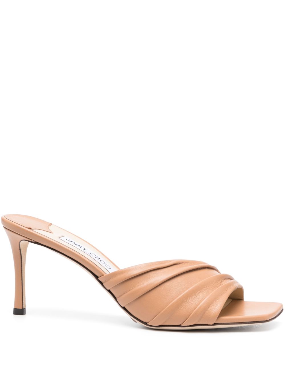 Jimmy Choo 皮质高跟凉鞋 - 褐色
