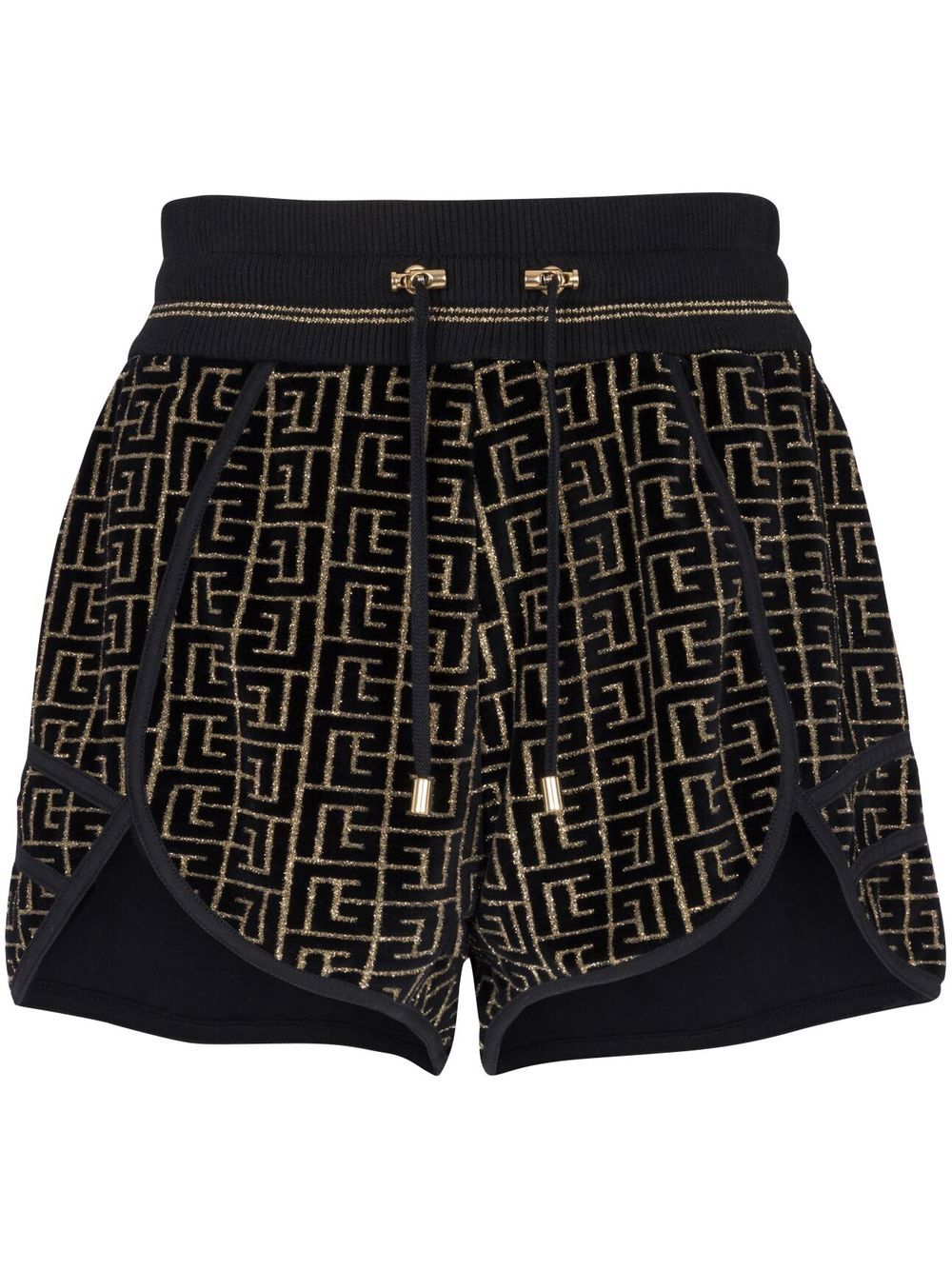 Balmain 经典logo运动短裤 - 黑色