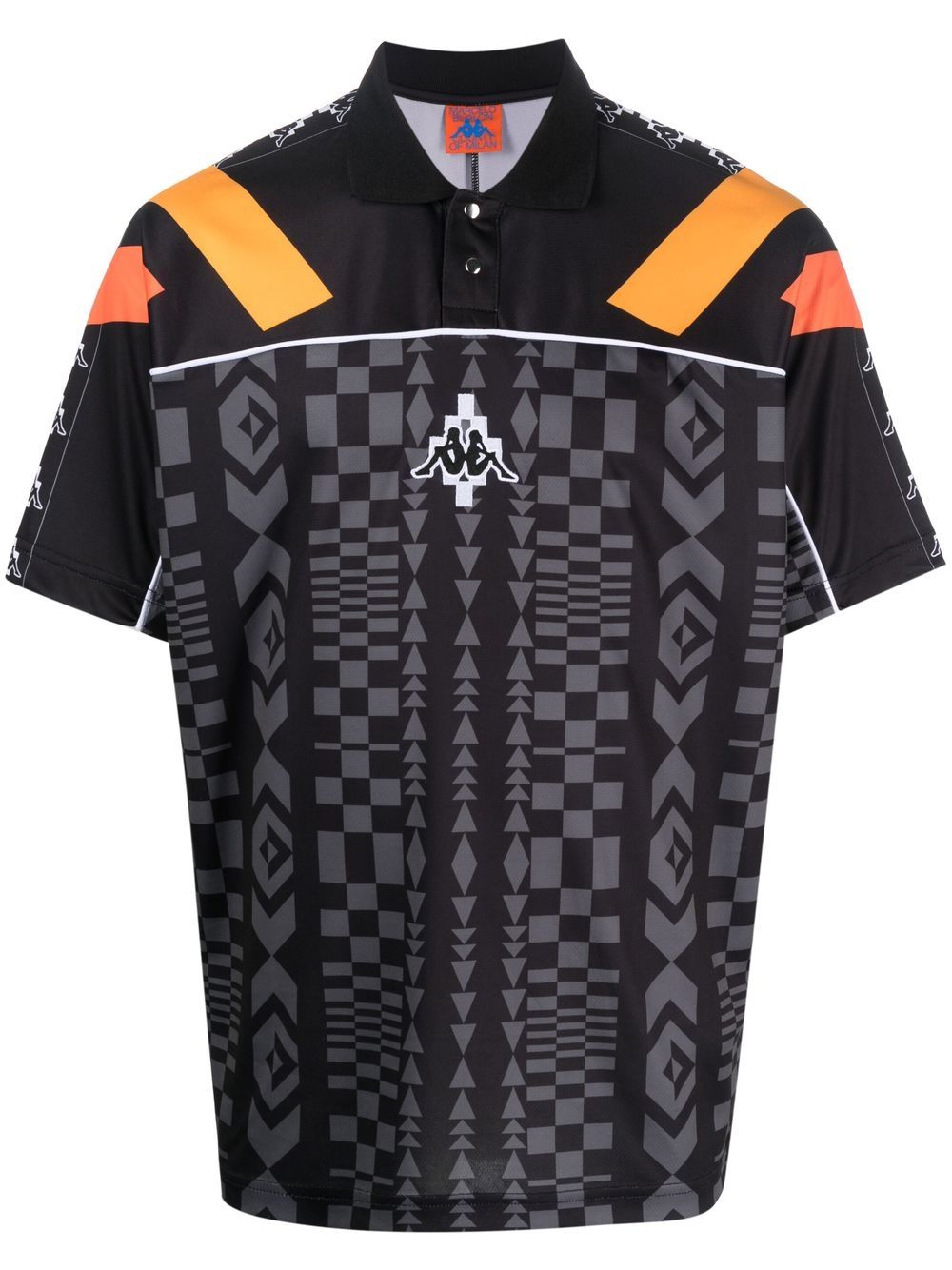 Marcelo Burlon County of Milan xKAPPA 标贴polo衫 - 黑色