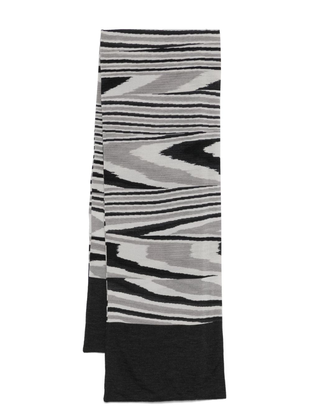 Missoni Pre-Owned 条纹围巾（2000年代典藏款） - 灰色