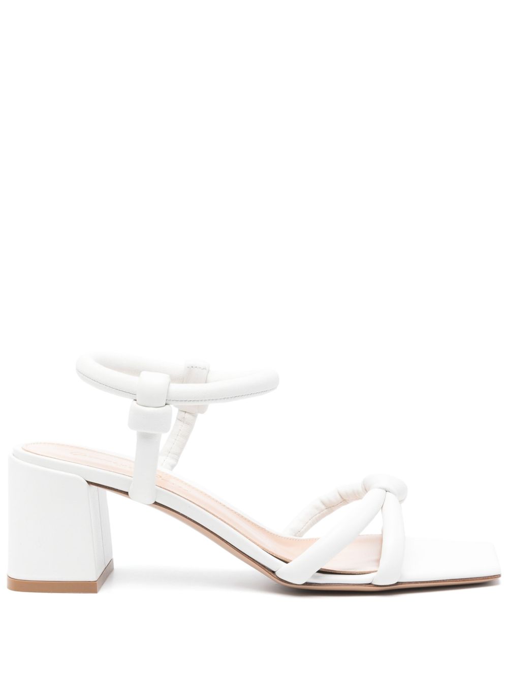 Gianvito Rossi 皮质中跟凉鞋（6厘米） - 白色