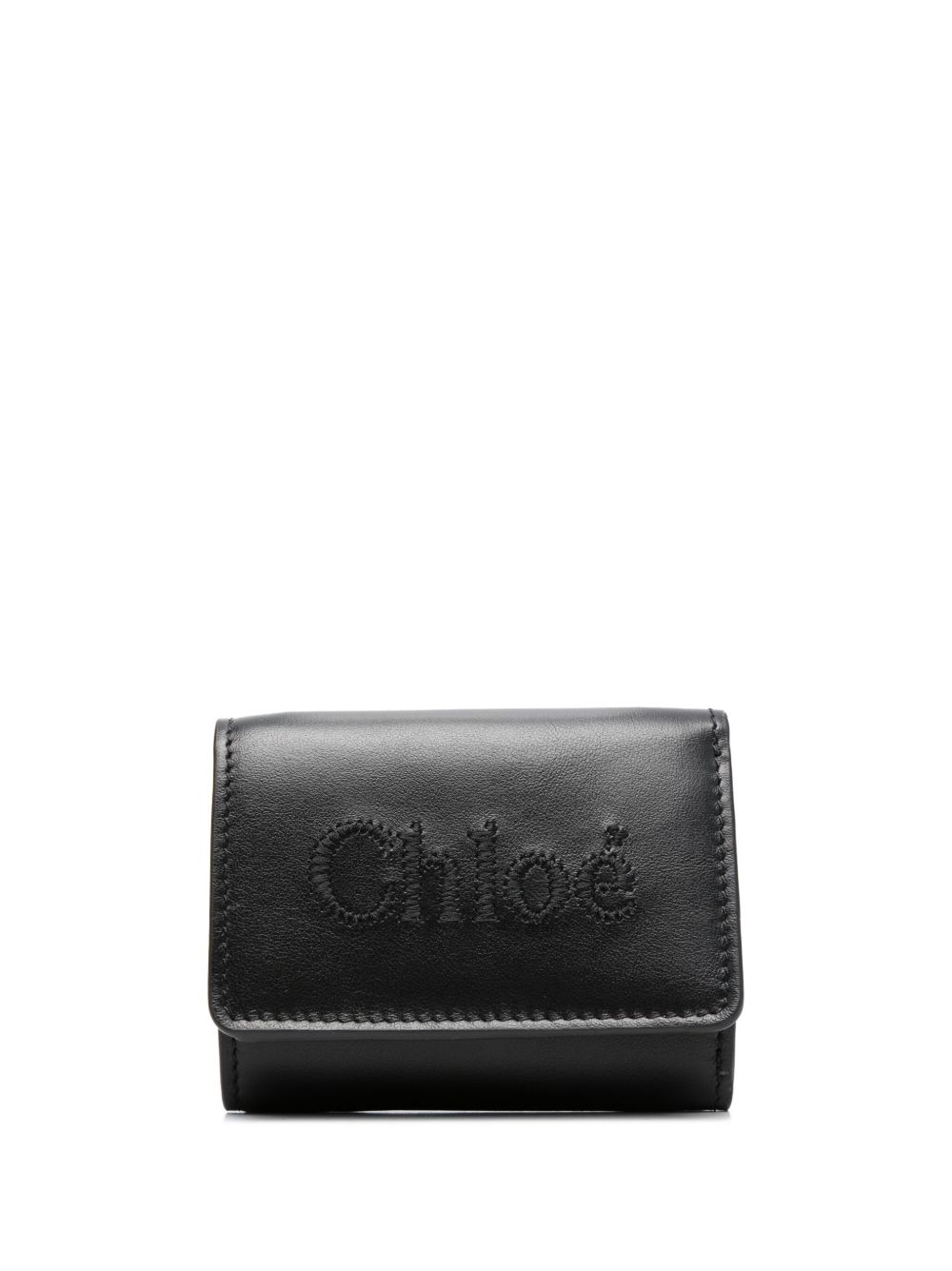 Chloé Sense 迷你皮质钱包 - 黑色