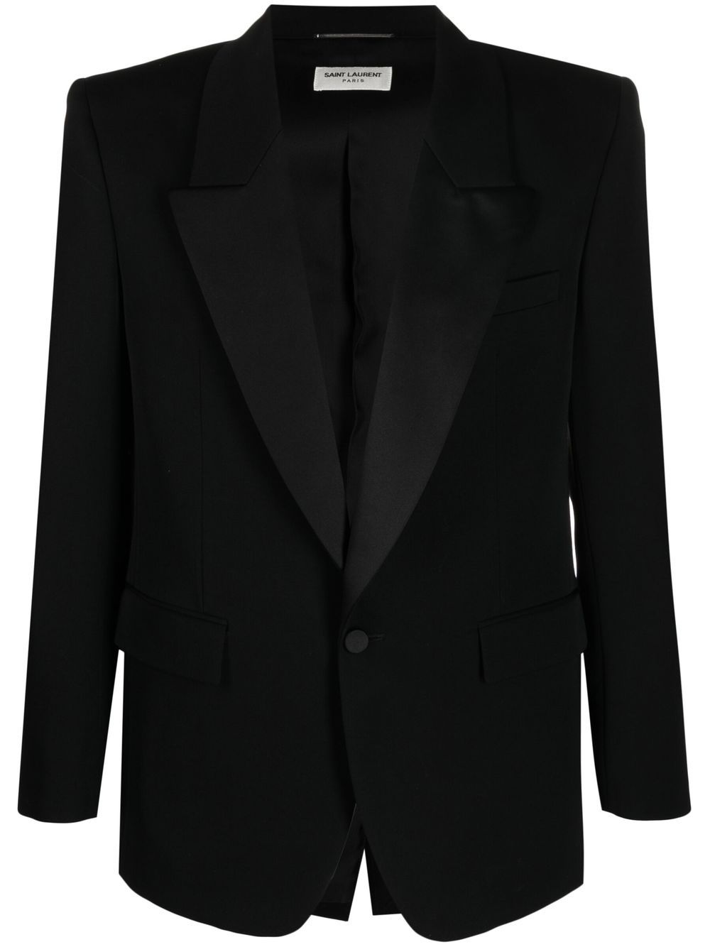 Saint Laurent 单排扣西装夹克 - 黑色