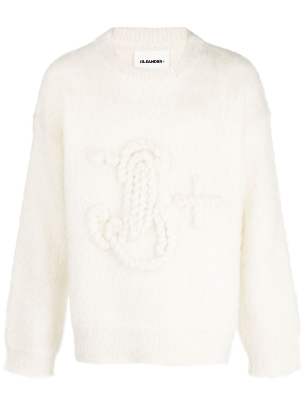 Jil Sander 经典logo刺绣马海毛混纺毛衣 - 中性色