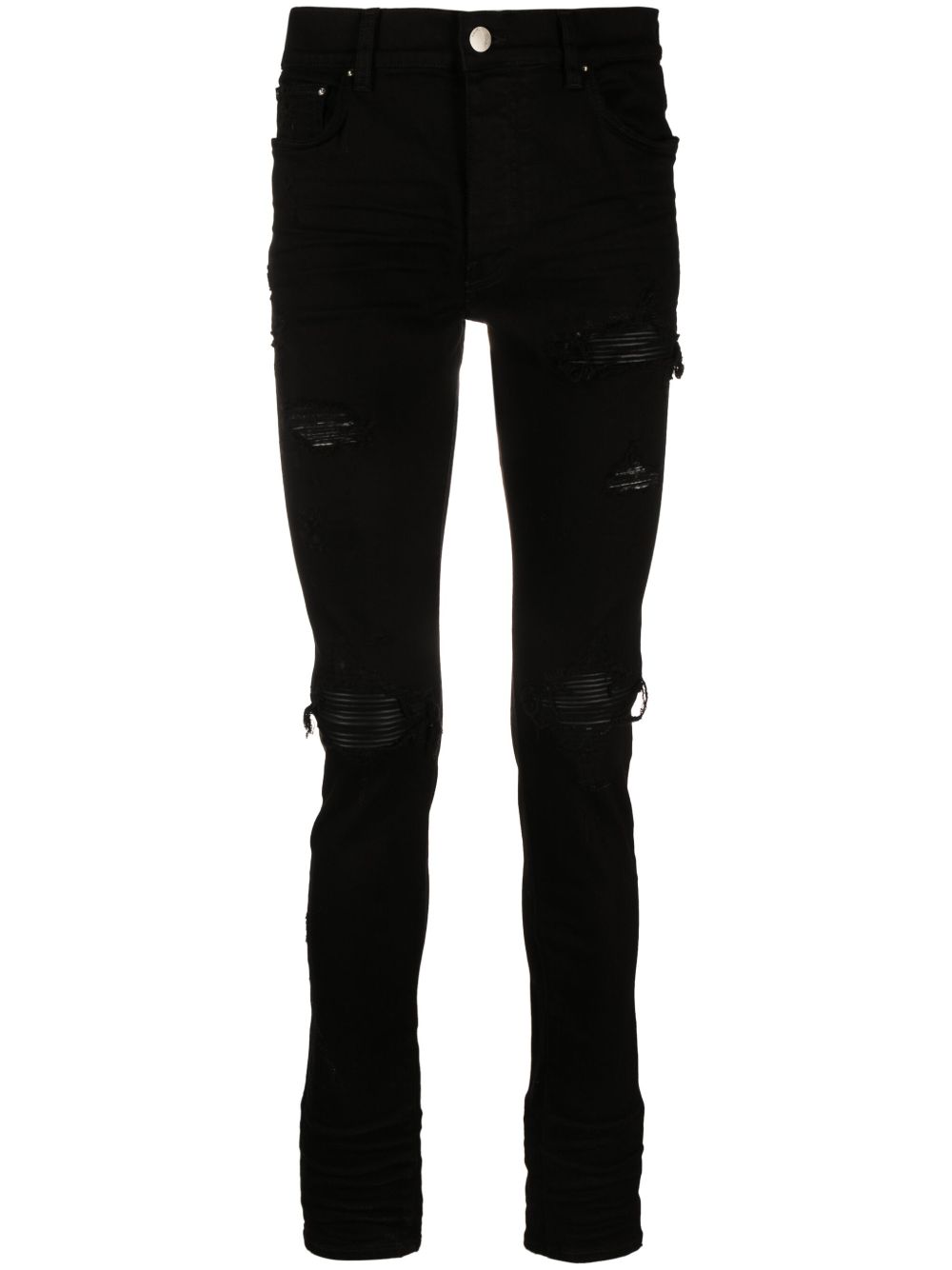 AMIRI MX1 仿旧效果紧身牛仔裤 - 黑色