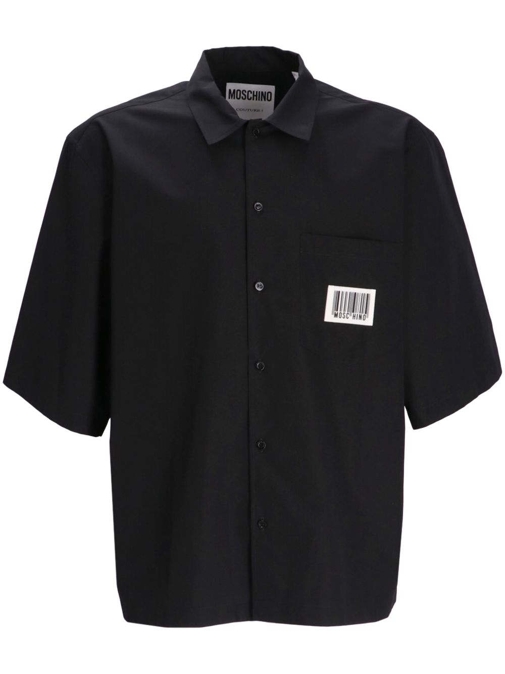 Moschino Barcode 府绸衬衫 - 黑色