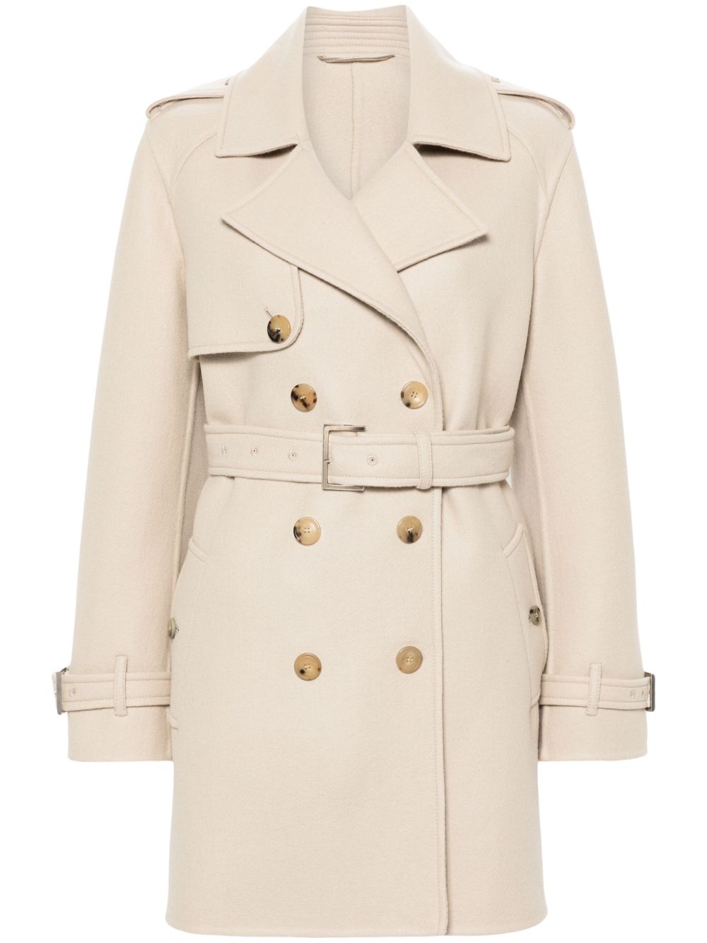 Ermanno Scervino 羊毛双排扣外套 - 中性色