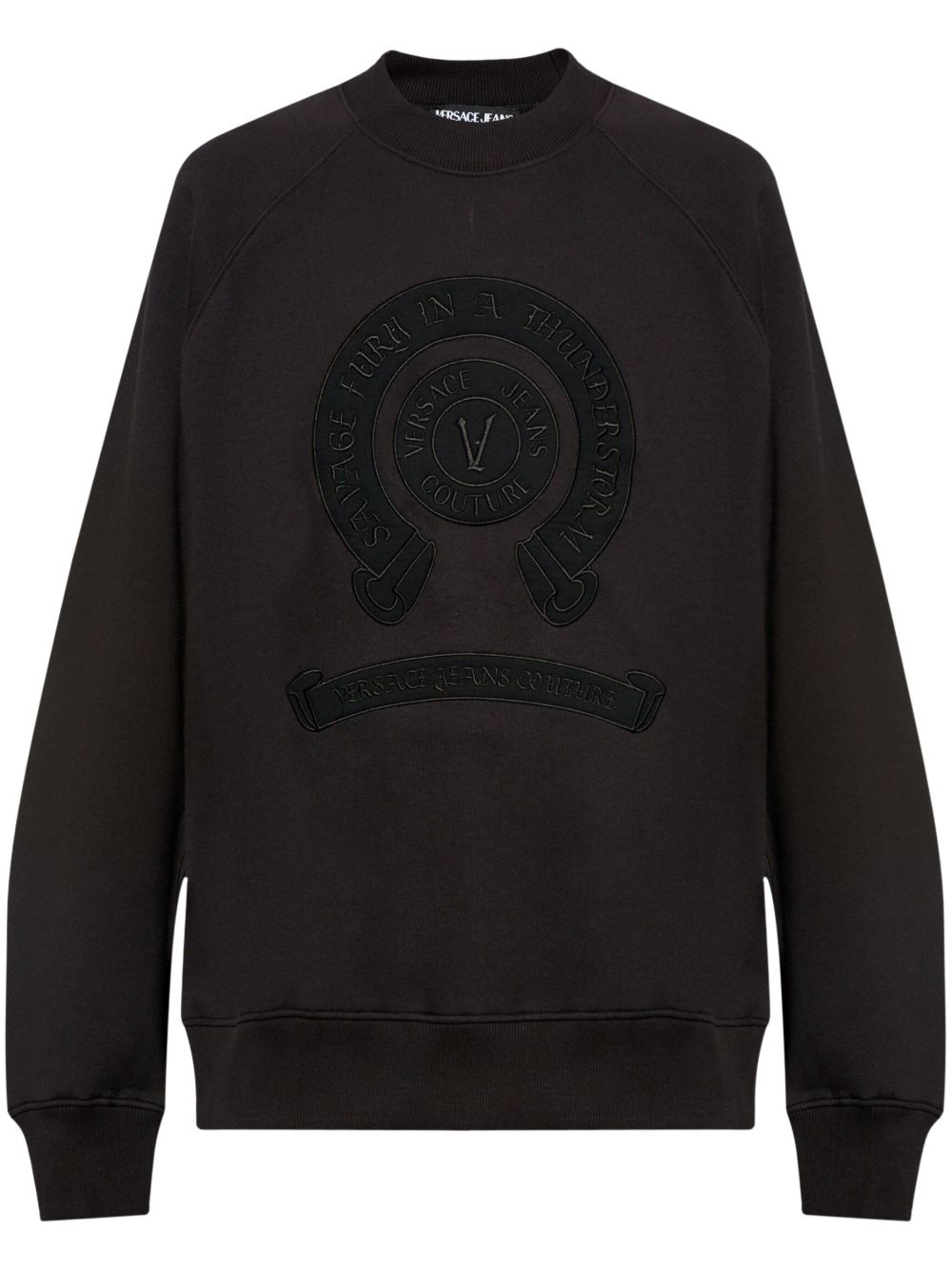 Versace Jeans Couture logo贴花卫衣 - 黑色