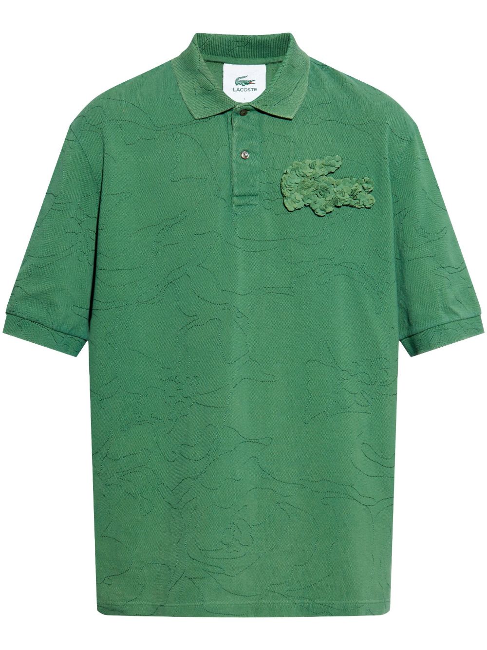 Lacoste 鳄鱼贴花polo衫 - 绿色
