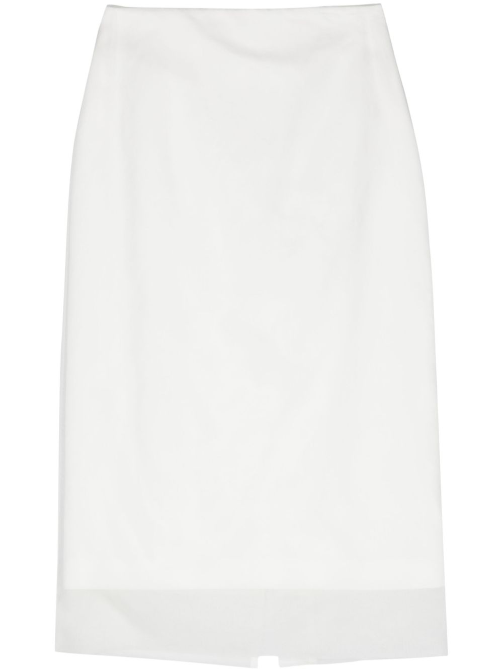 Sportmax 双层式铅笔半身裙 - 白色