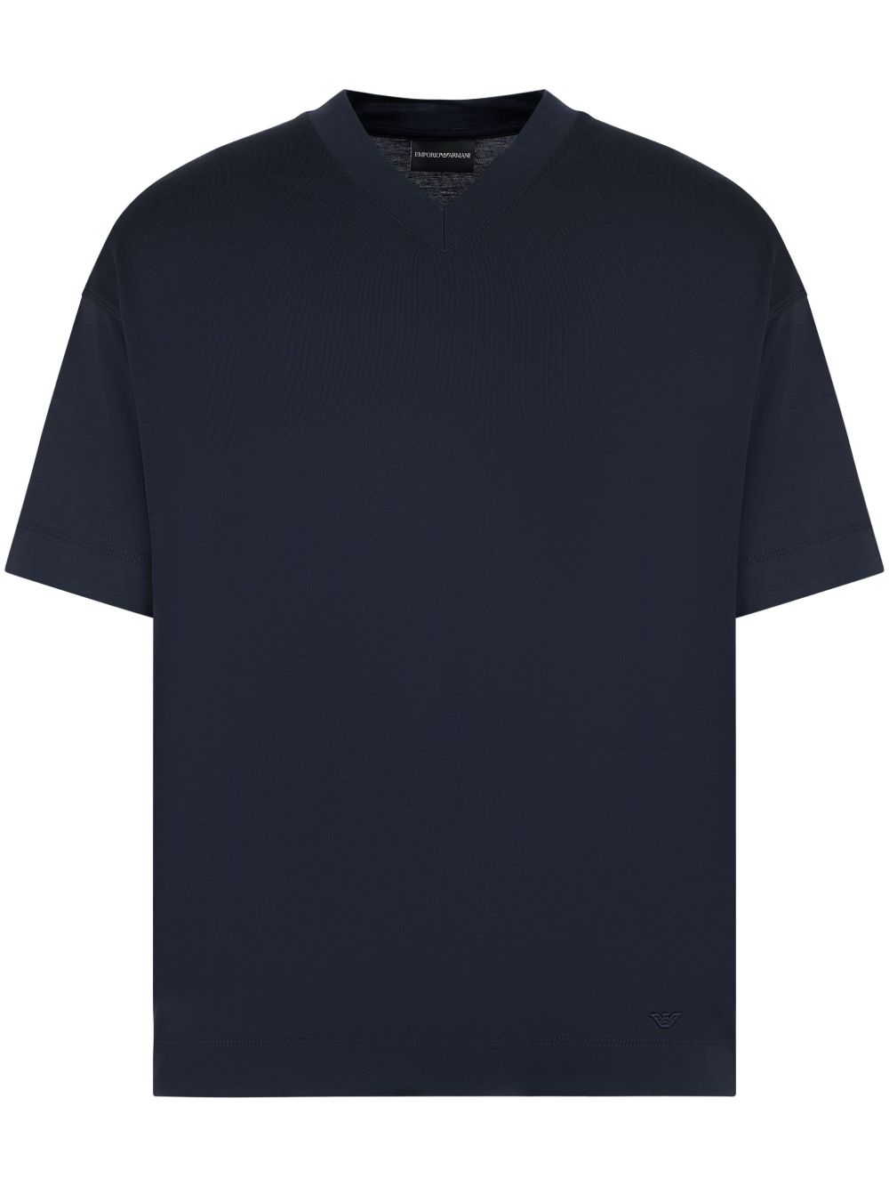 Emporio Armani V领T恤 - 蓝色