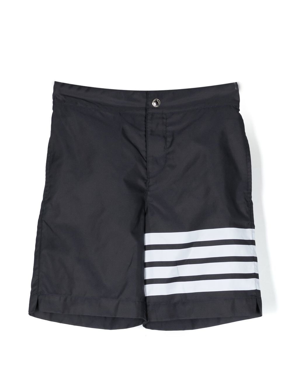 Thom Browne Kids 四条纹泳裤 - 蓝色