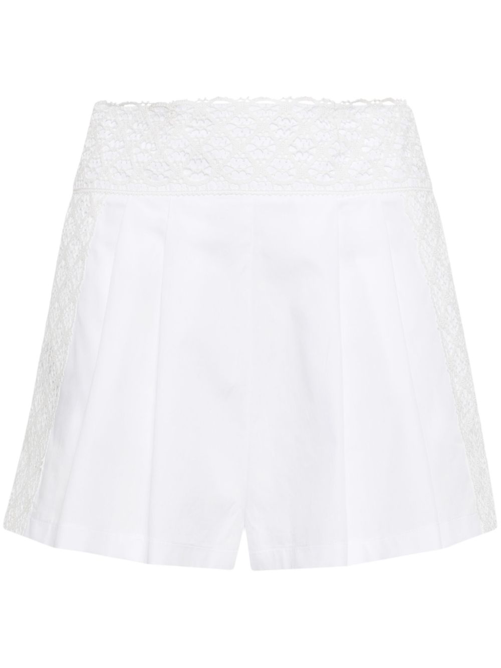 Ermanno Scervino 蕾丝贴花短裤 - 白色