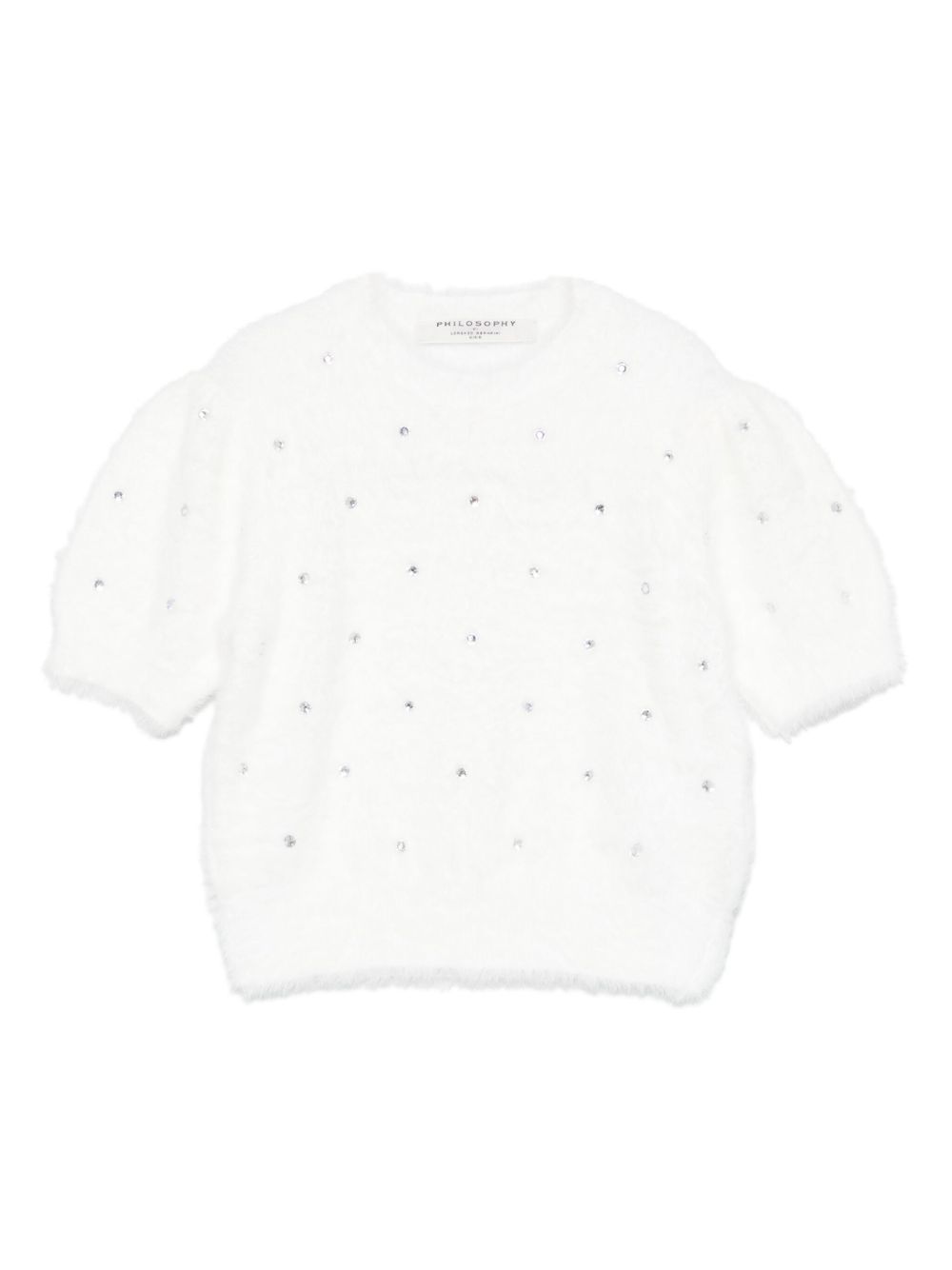 Philosophy Di Lorenzo Serafini Kids 水钻缀饰卫衣 - 白色