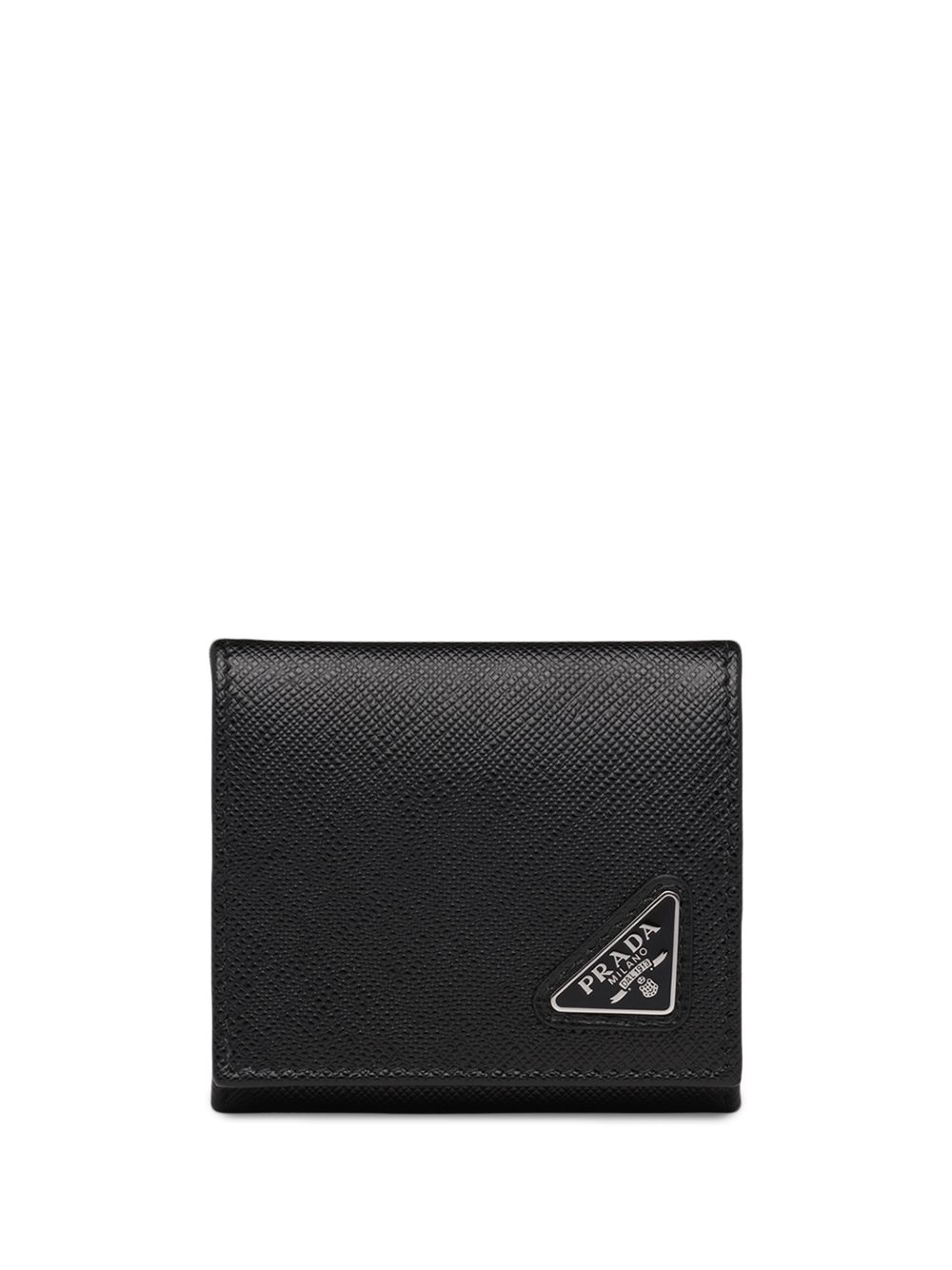 Prada 普拉达 珐琅logo零钱包 - 黑色