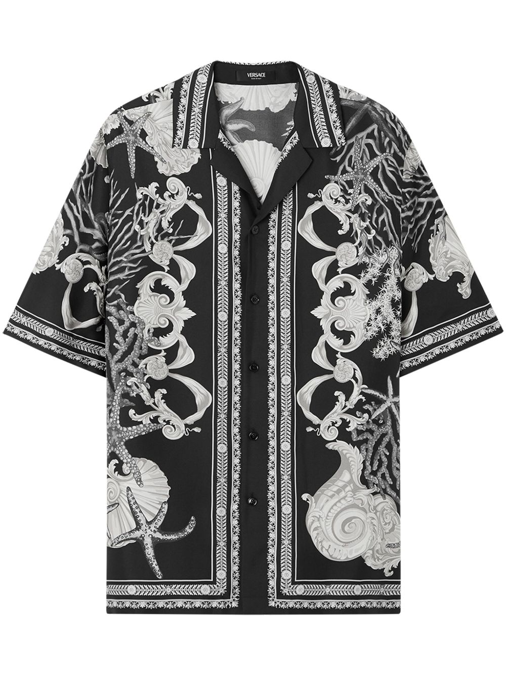 Versace Barocco Sea 真丝衬衫 - 黑色