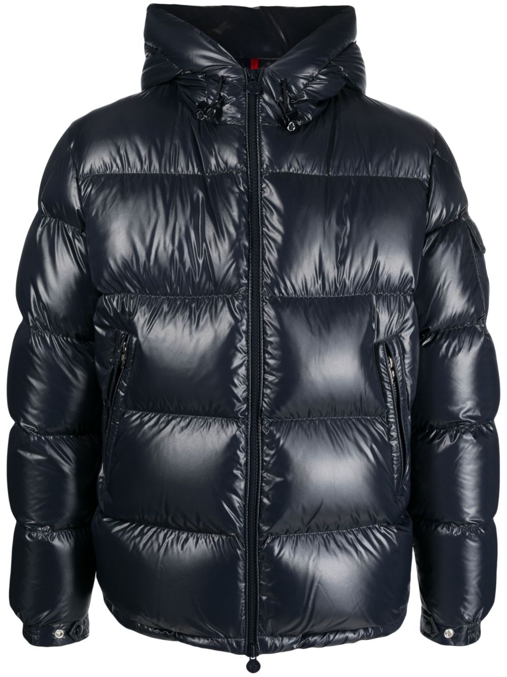 Moncler Ecris 亮面填充夹克 - 蓝色