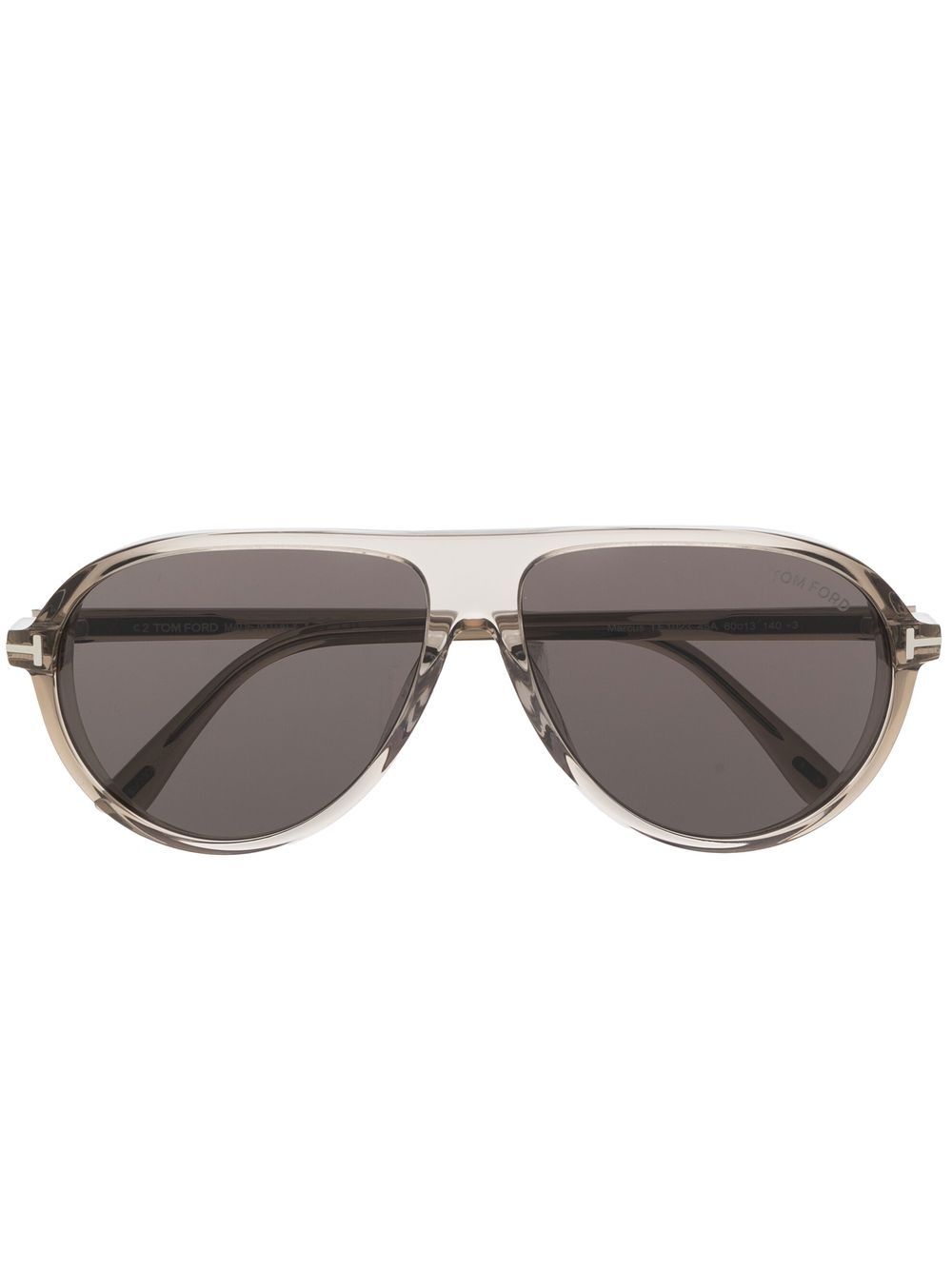 TOM FORD Eyewear 飞行员镜框太阳眼镜 - 灰色