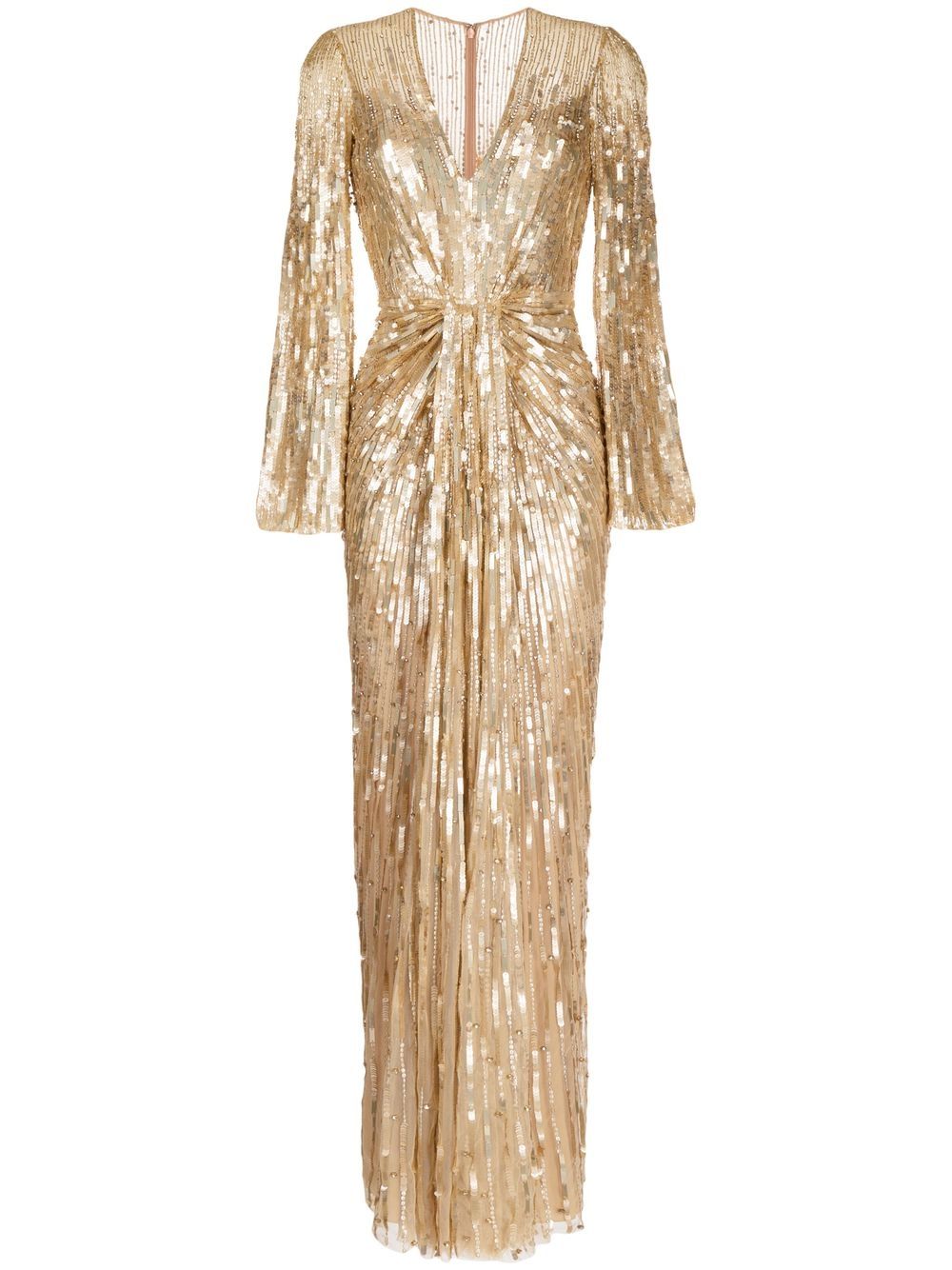 Jenny Packham Margot 亮片礼服 - 金色