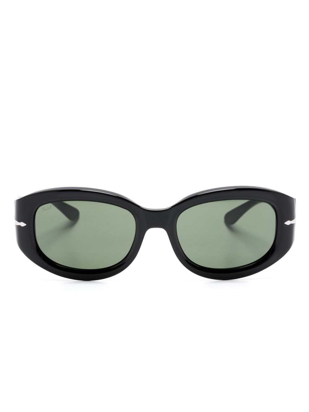 Persol PO3335S 椭圆框太阳眼镜 - 黑色
