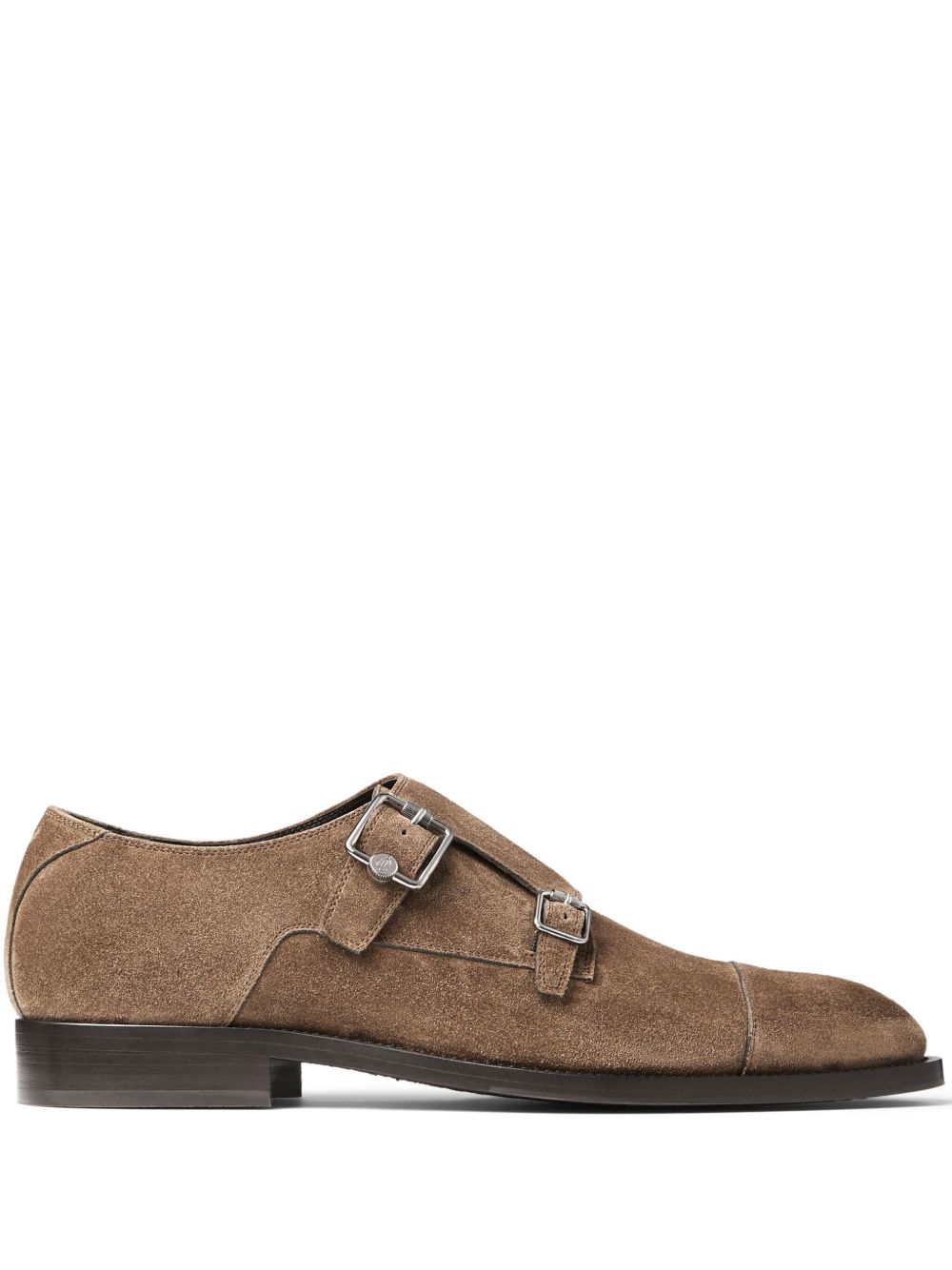 Jimmy Choo Finnion 绒面皮孟克鞋 - 褐色